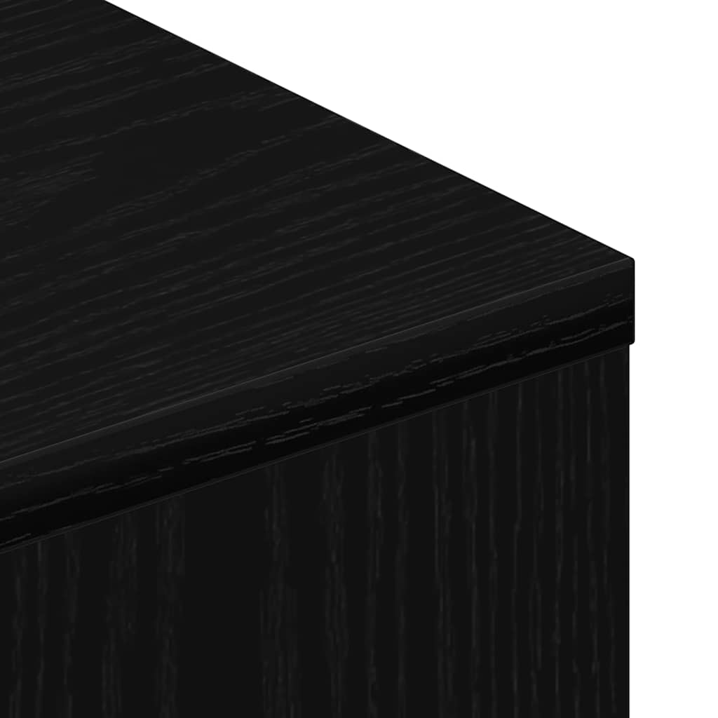 TV spintelė su ratukais, juodas ąžuolas, 102x34,5x43cm, mediena