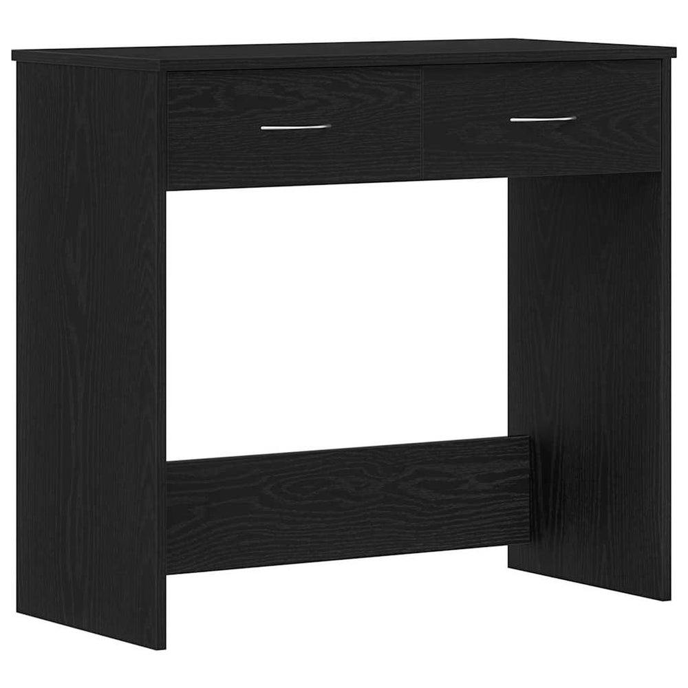 Juodas stalas 80x40x75 cm iš dirbtinės medienos