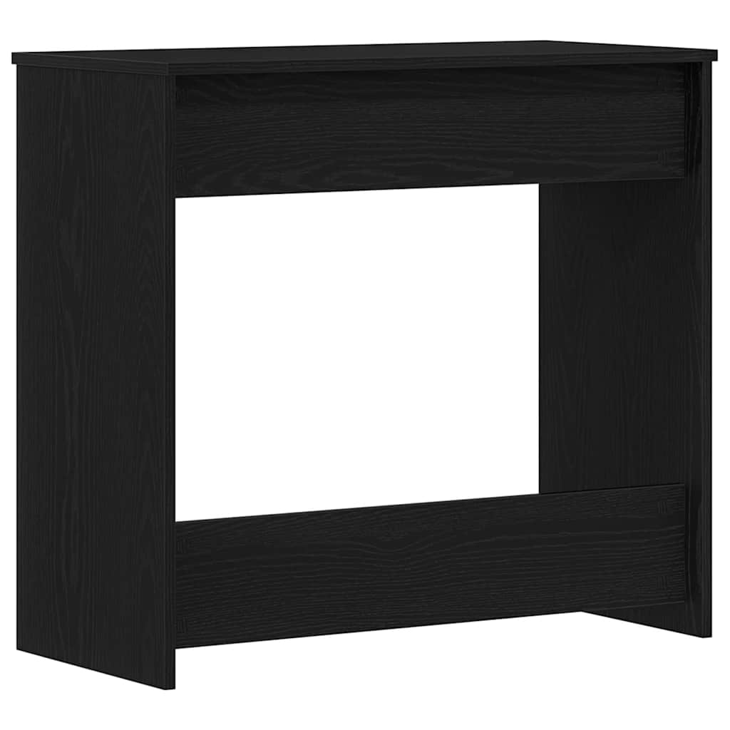 Juodas stalas 80x40x75 cm iš dirbtinės medienos