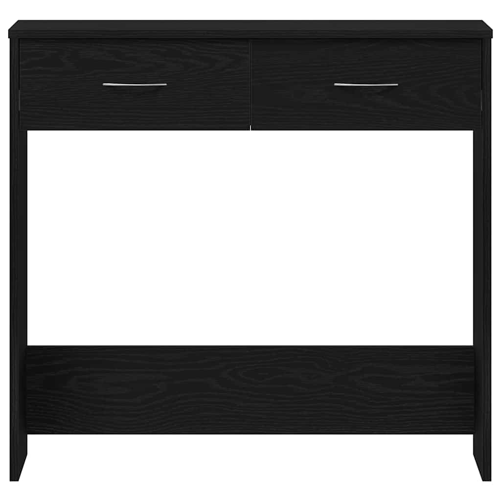 Juodas stalas 80x40x75 cm iš dirbtinės medienos
