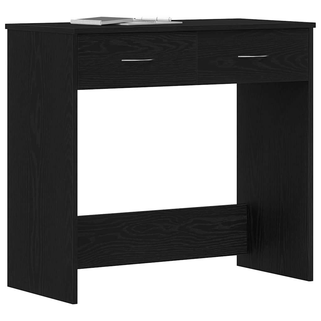 Juodas stalas 80x40x75 cm iš dirbtinės medienos