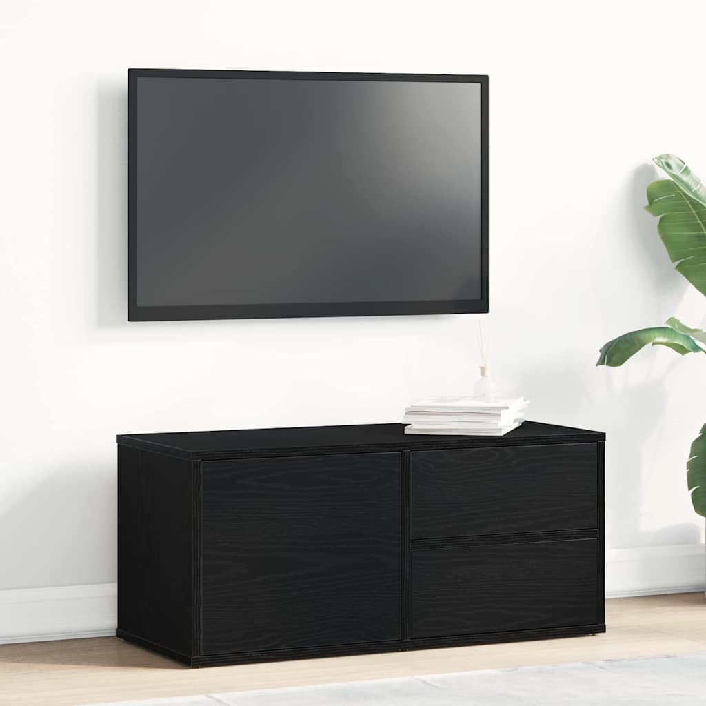 TV Cabinet Black Oak 80 x 34 x 36 cm