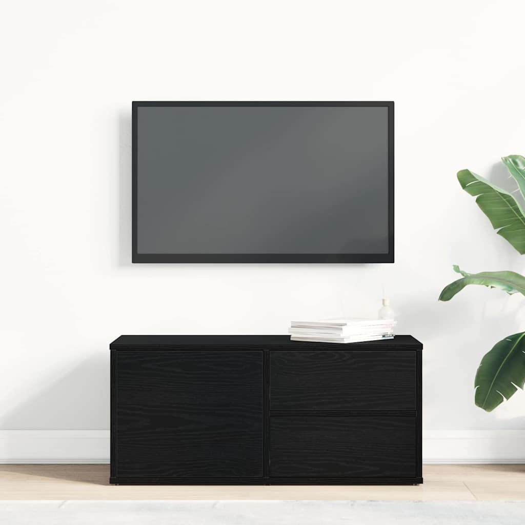 TV Cabinet Black Oak 80 x 34 x 36 cm