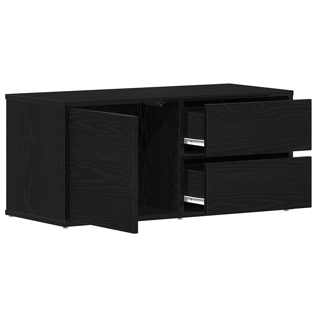 TV Cabinet Black Oak 80 x 34 x 36 cm