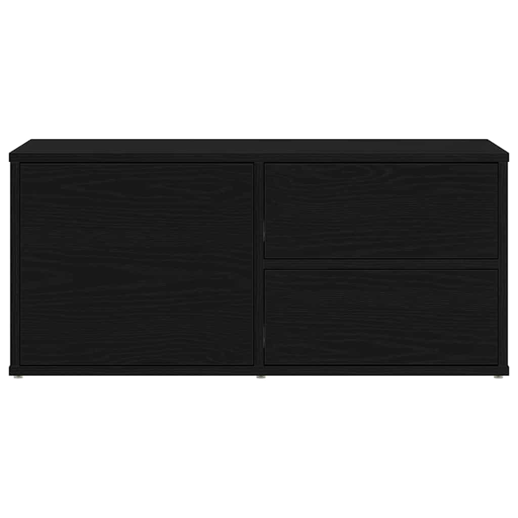 TV Cabinet Black Oak 80 x 34 x 36 cm