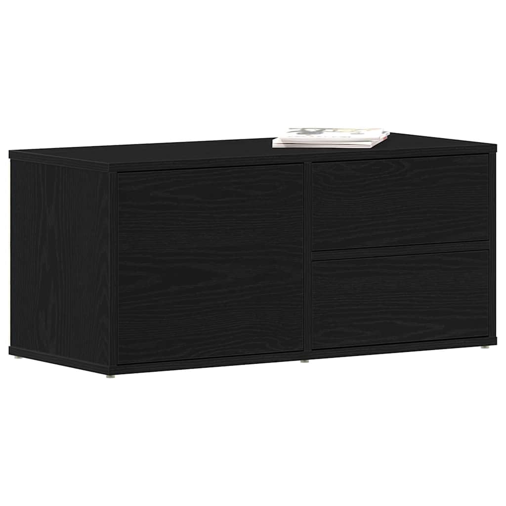 TV Cabinet Black Oak 80 x 34 x 36 cm