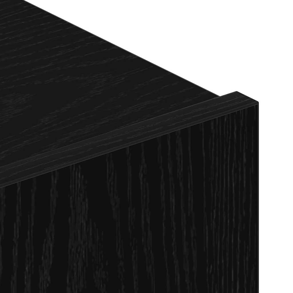 Juodmedžio Sieninis TV Kabinetas 100x30x30 cm Pagamintas iš Medžio Plokštės