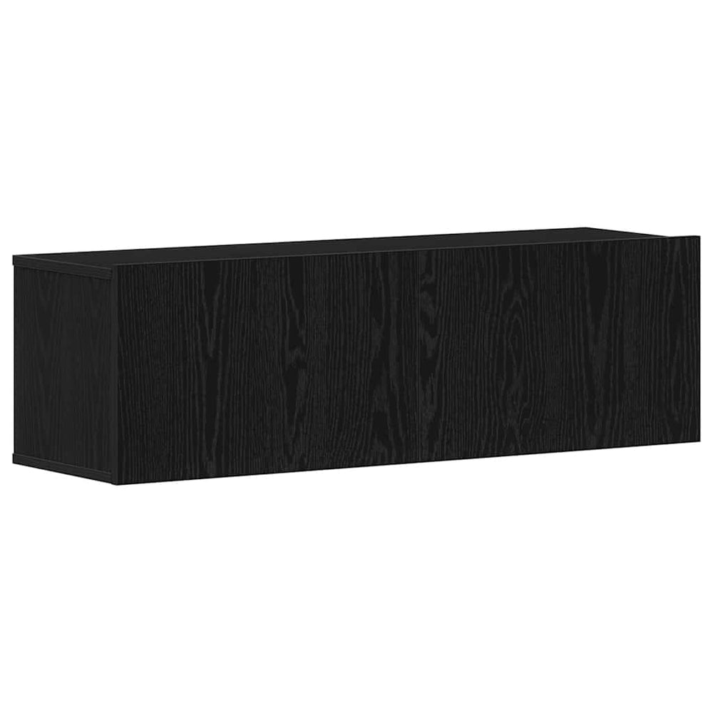 Juodmedžio Sieninis TV Kabinetas 100x30x30 cm Pagamintas iš Medžio Plokštės