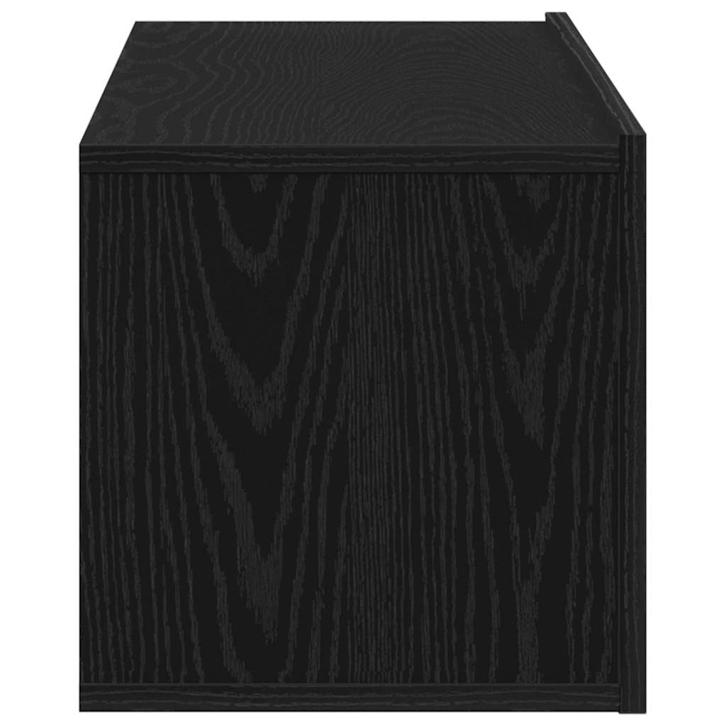 Juodmedžio Sieninis TV Kabinetas 100x30x30 cm Pagamintas iš Medžio Plokštės