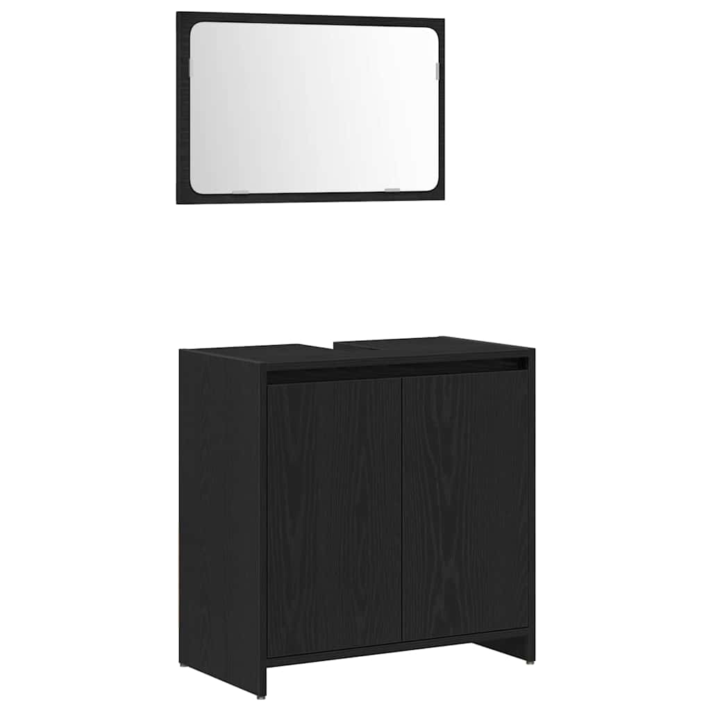 Vannas istabas skapītis Melns ozols 60 x 33 x 61 cm Apstrādāta koksne