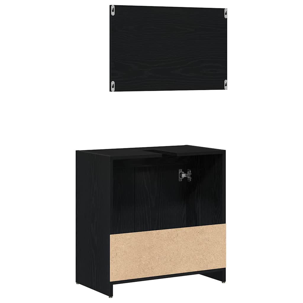 Vannas istabas skapītis Melns ozols 60 x 33 x 61 cm Apstrādāta koksne