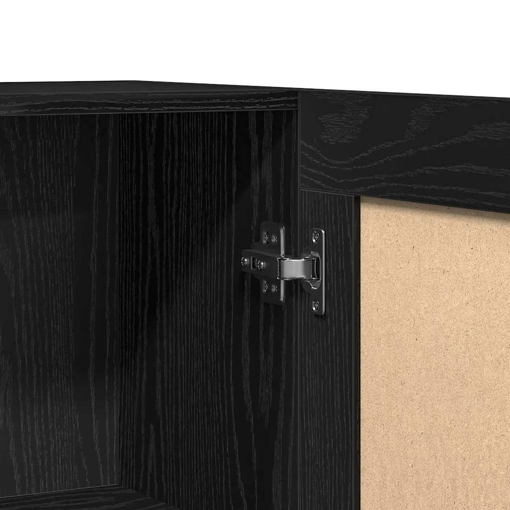 Bookcase black oak 82.5x30.5x80 cm Engineered wood