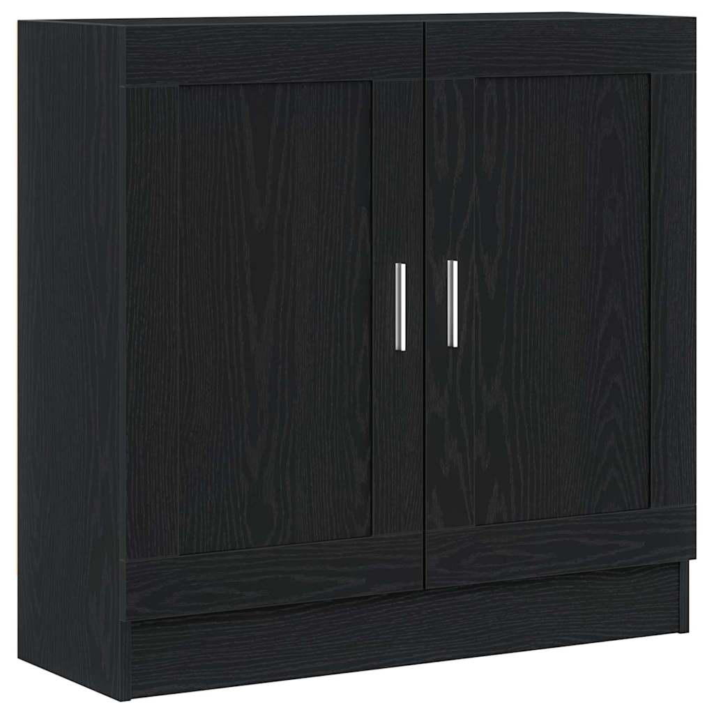Bookcase black oak 82.5x30.5x80 cm Engineered wood