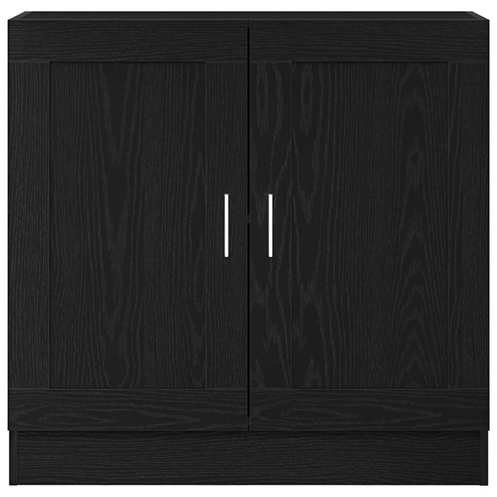 Bookcase black oak 82.5x30.5x80 cm Engineered wood
