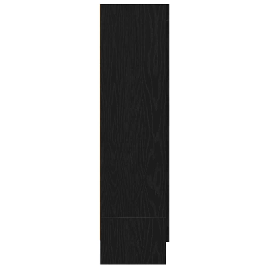 Juoda ąžuolo knygų spinta - 82.5x30.5x115 cm, inžinerinė mediena