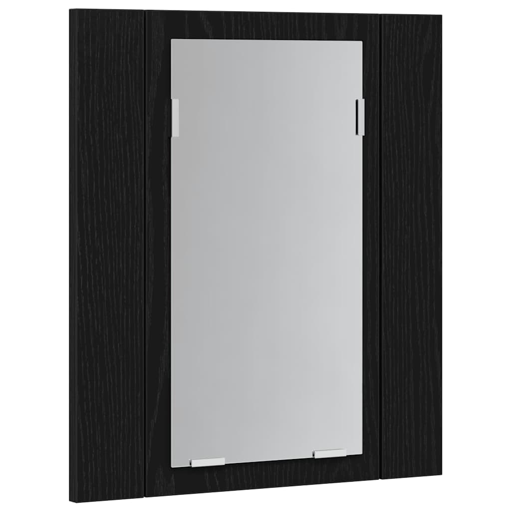 Vonios spintelė su LED apšvietimu, juodo ąžuolo spalvos, 40x12x45 cm, inžinerinė mediena