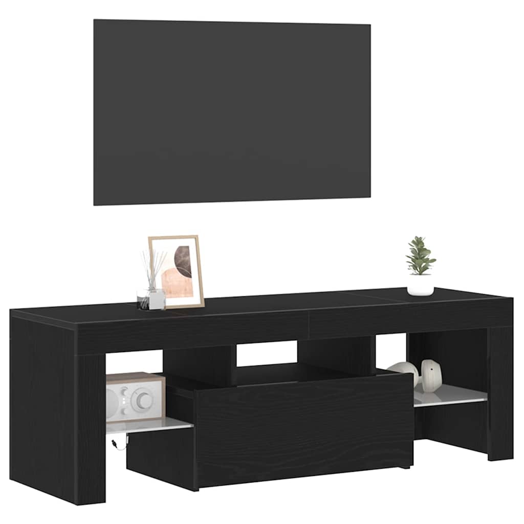 TV skapītis melns ozols 120 x 35 x 40 cm