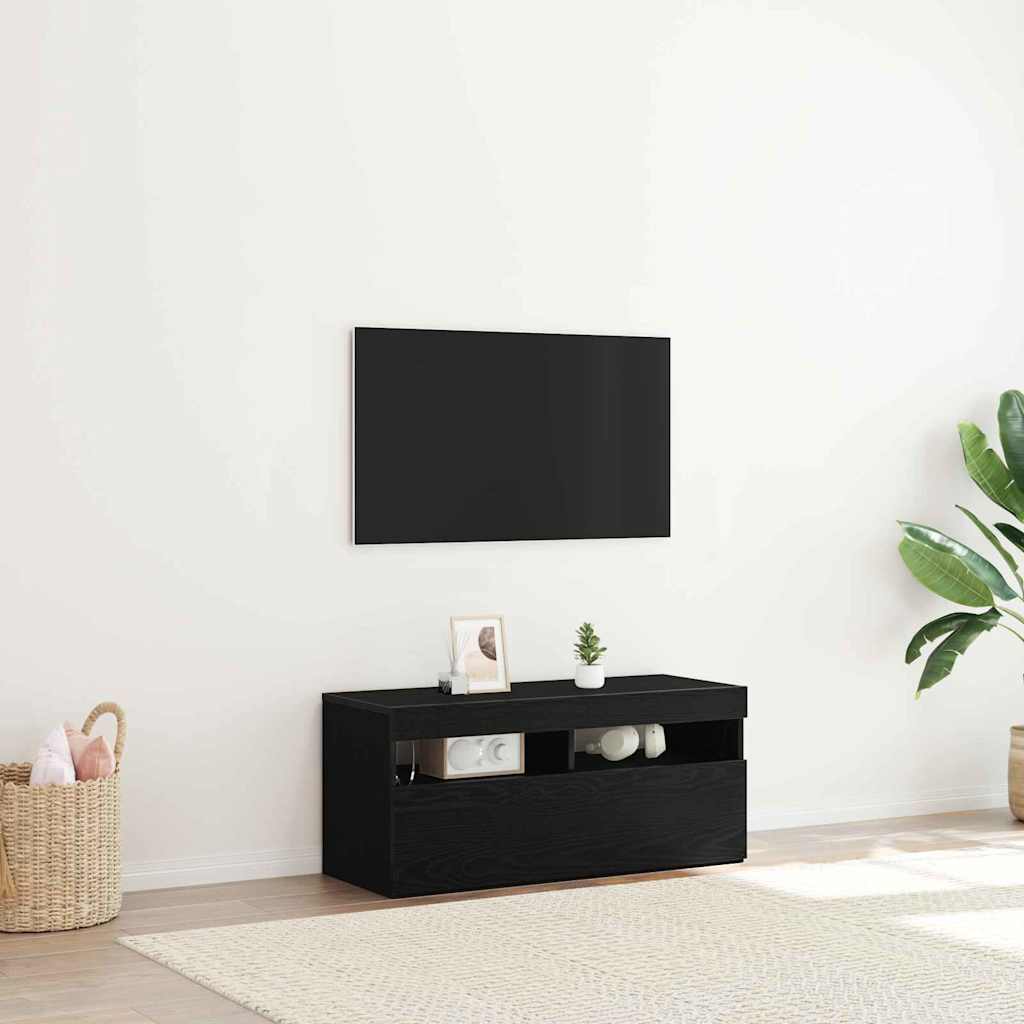 TV skapītis Melns ozols 90 x 35 x 40 cm