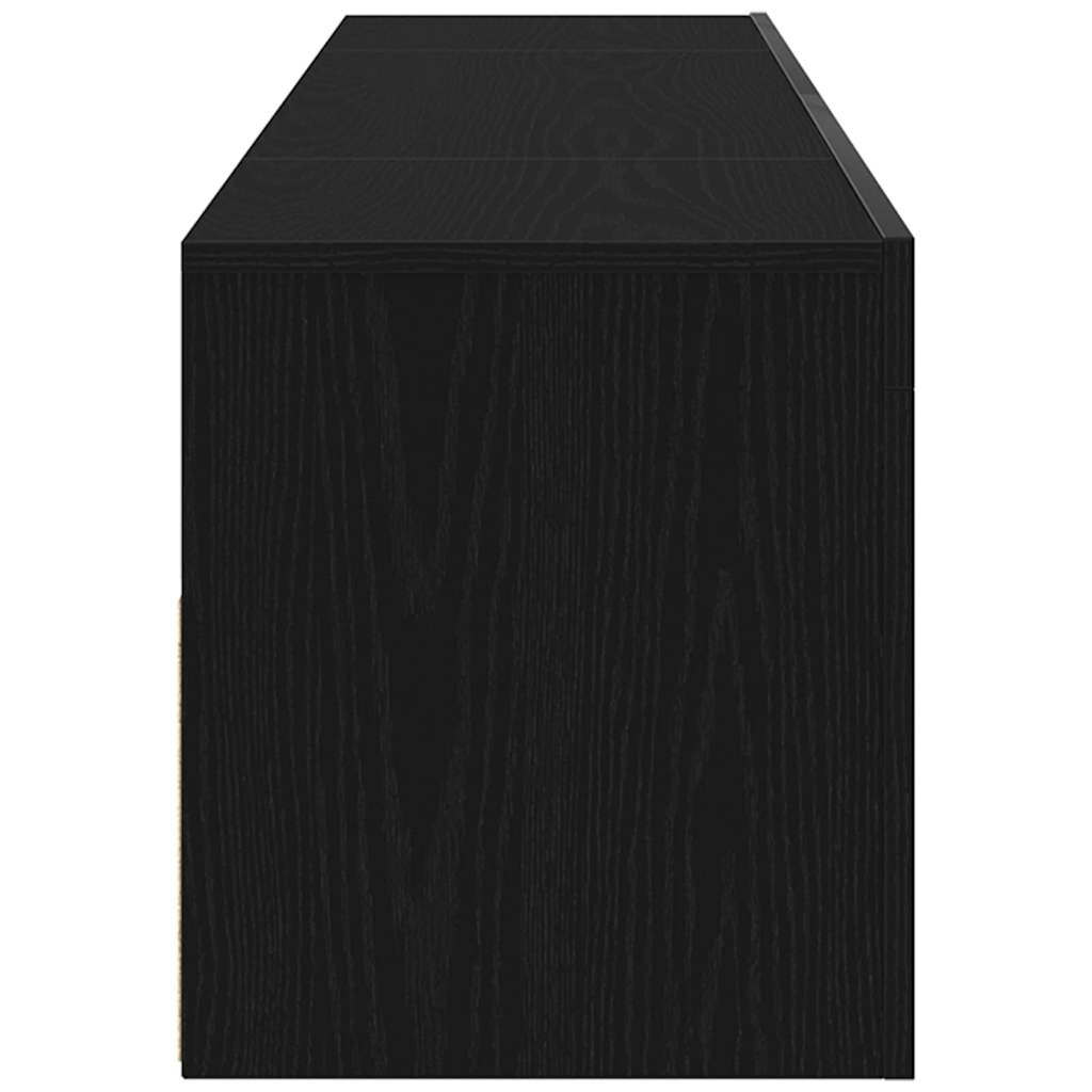 Televizora skapītis ar LED Melns ozols 120 x 35 x 40 cm