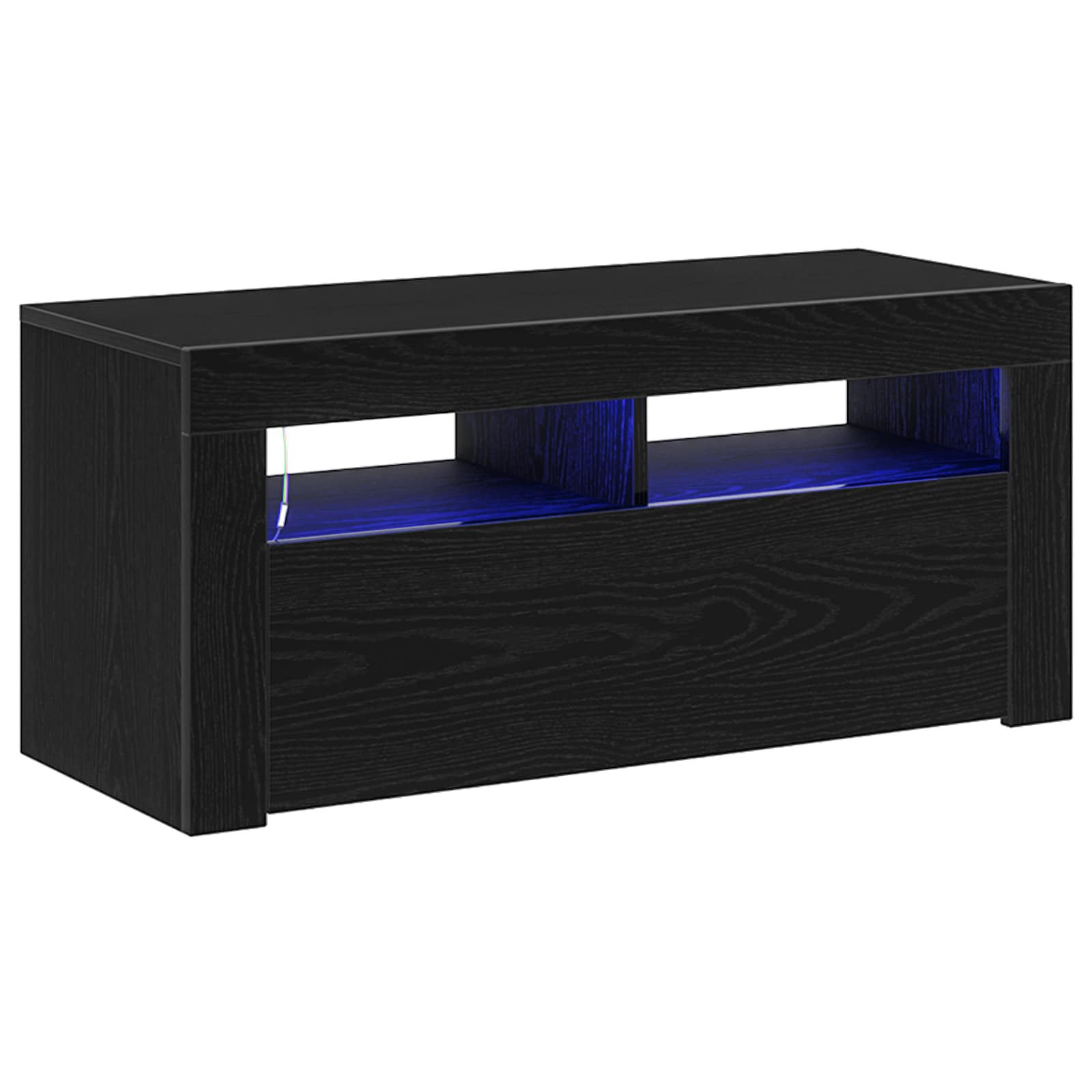 TV Cabinet Black Oak 90 x 35 x 40 cm