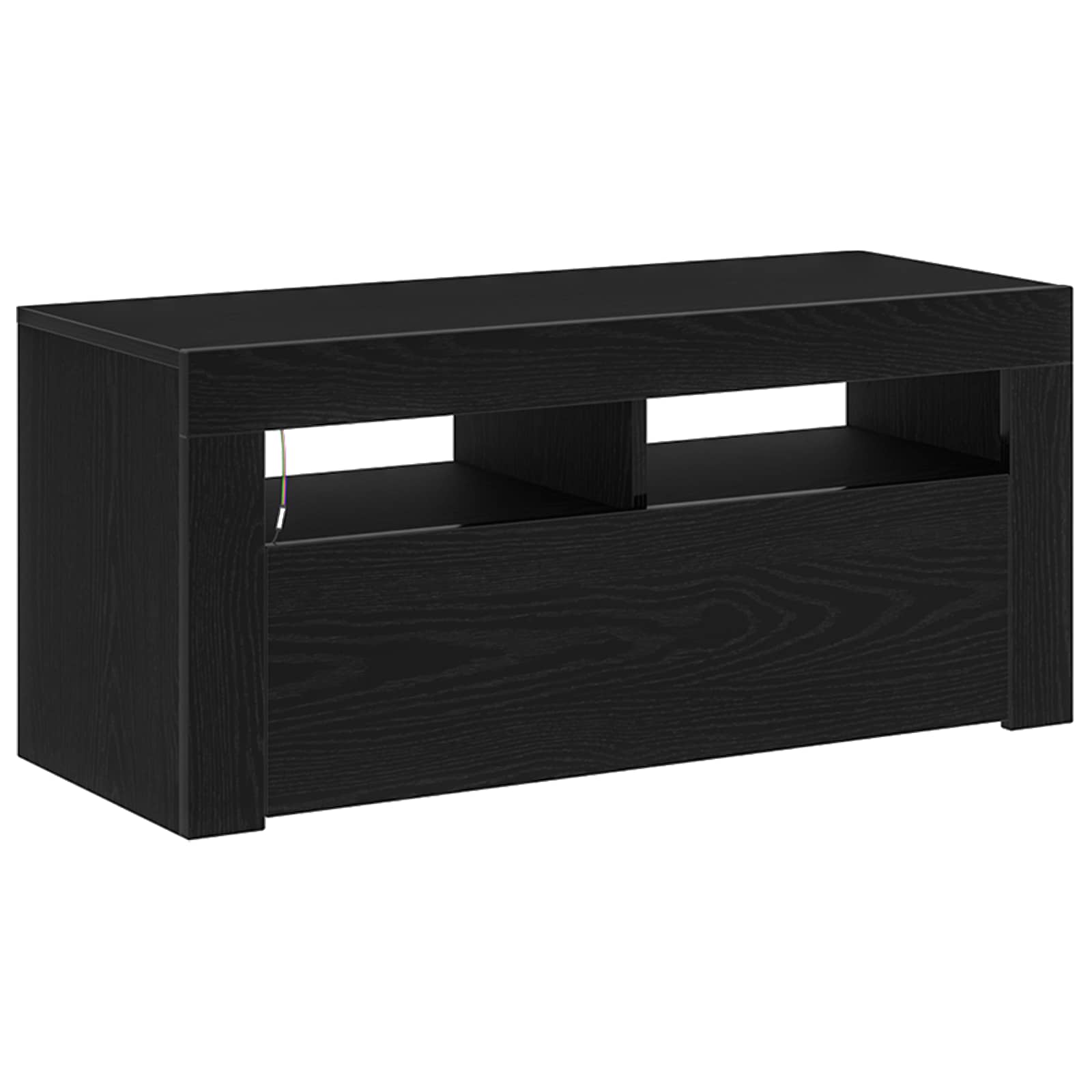 TV Cabinet Black Oak 90 x 35 x 40 cm