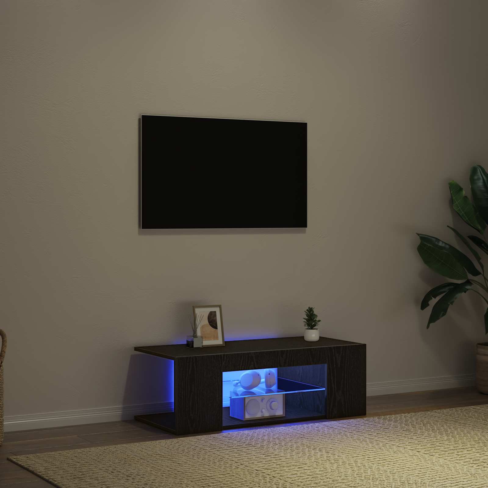 TV statīvs Melns ozols 90 x 39 x 30 cm
