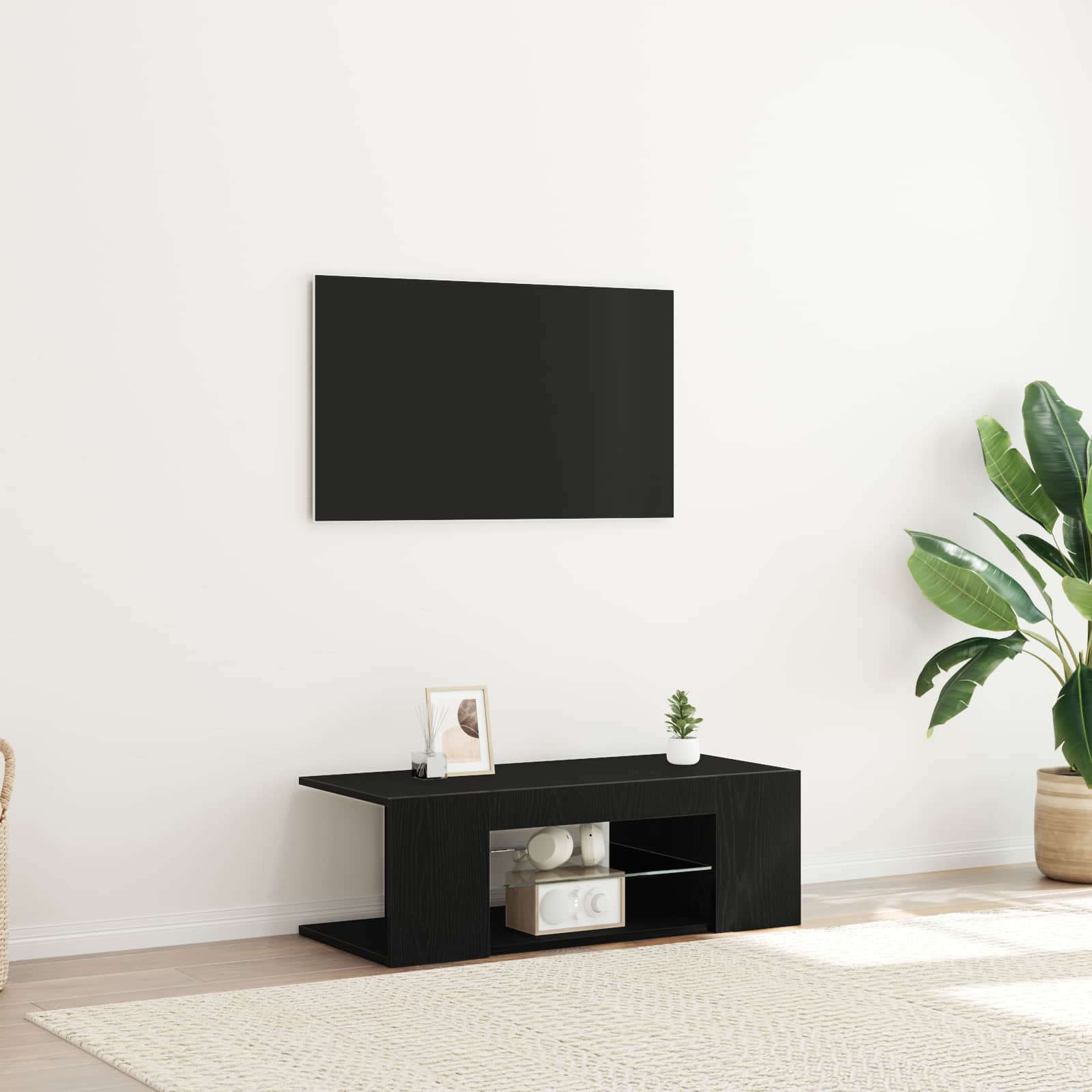 TV statīvs Melns ozols 90 x 39 x 30 cm