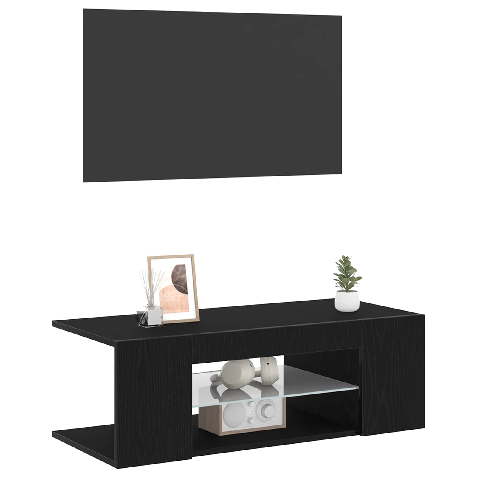 TV statīvs Melns ozols 90 x 39 x 30 cm