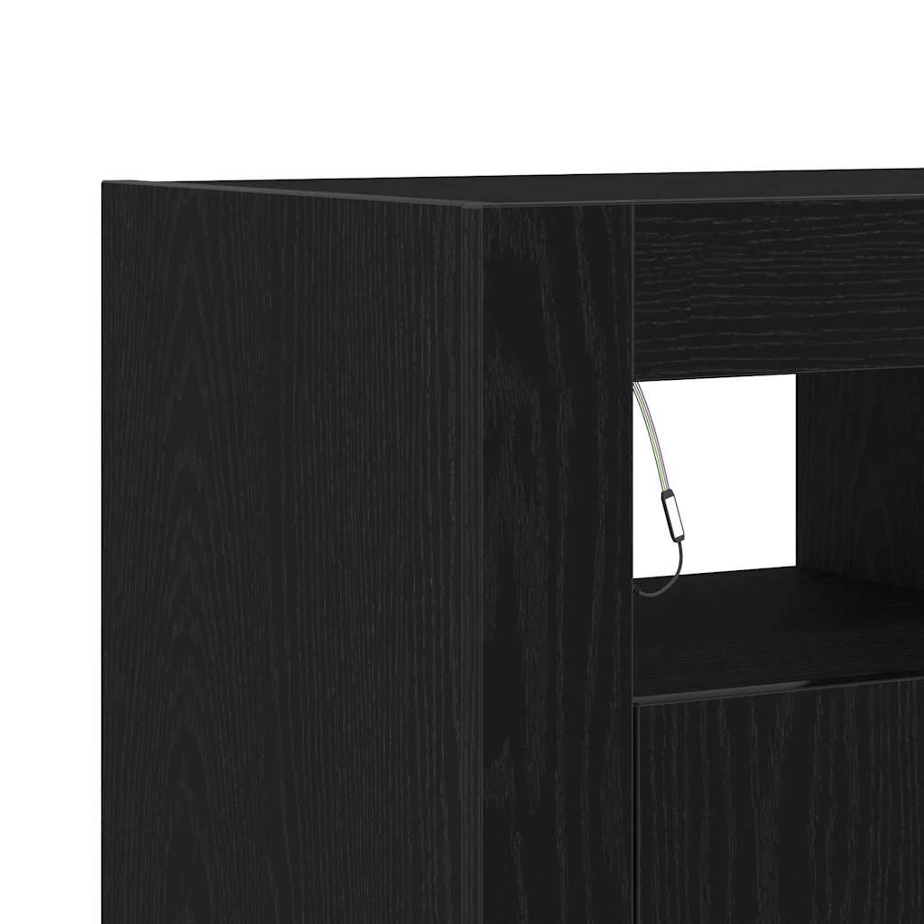 Console table Black 80 x 35 x 75 cm Engineered wood