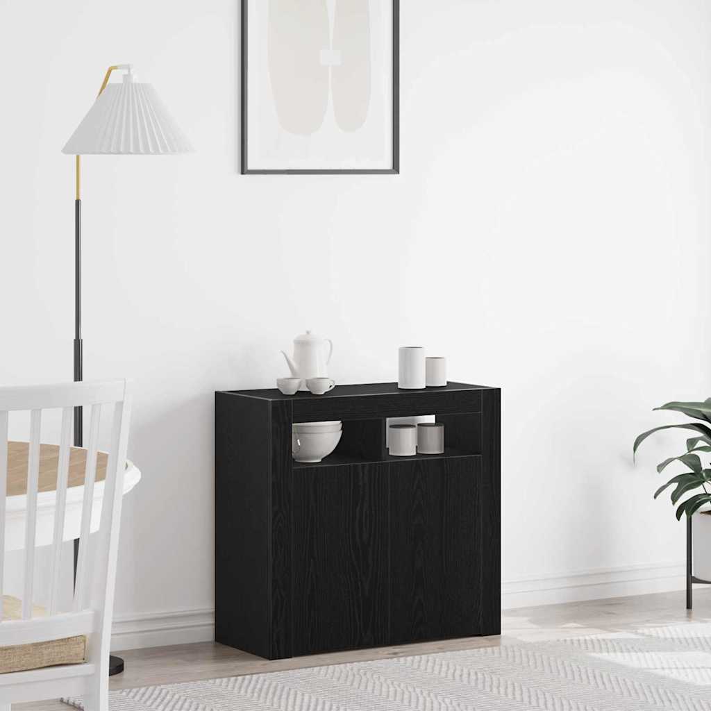 Console table Black 80 x 35 x 75 cm Engineered wood