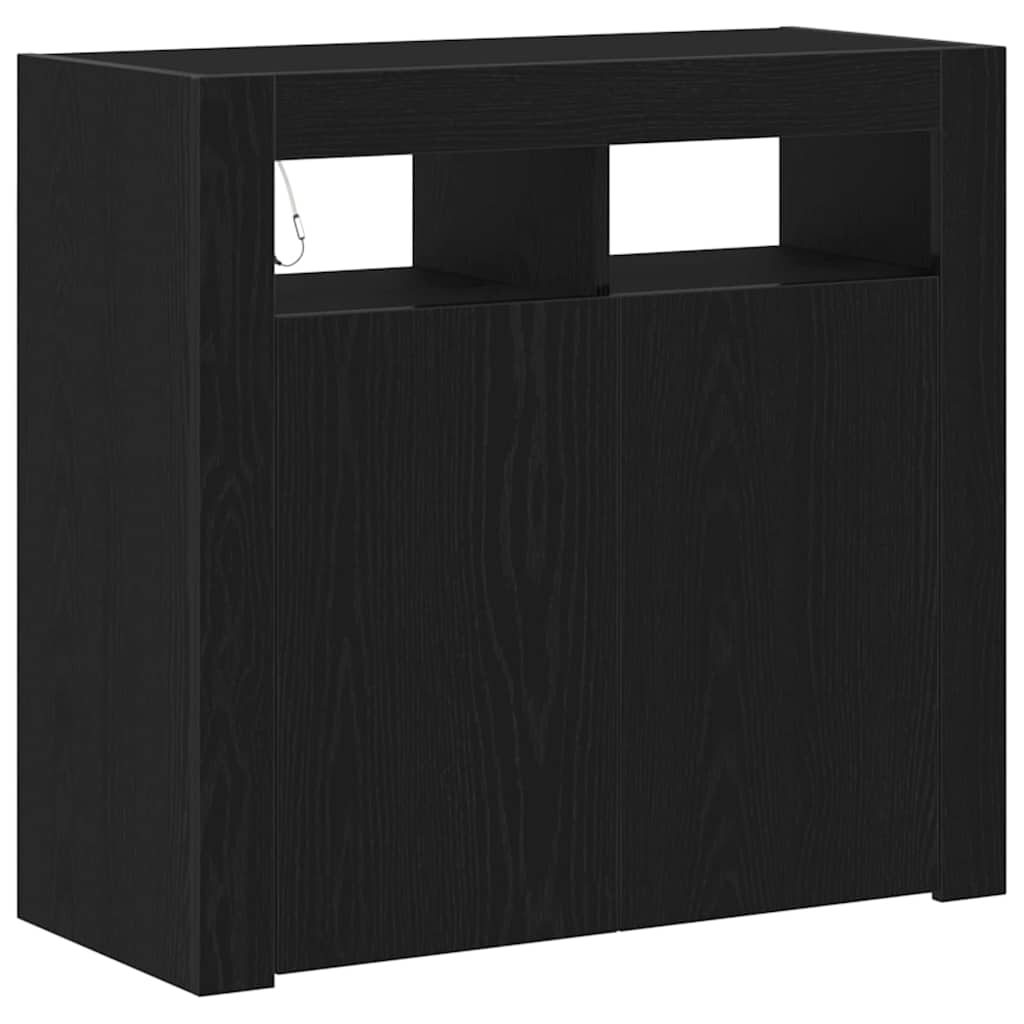Console table Black 80 x 35 x 75 cm Engineered wood
