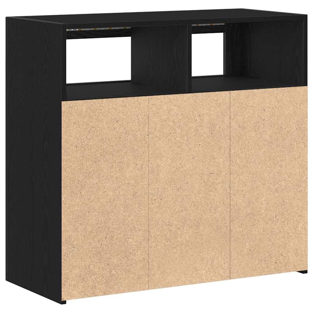 Console table Black 80 x 35 x 75 cm Engineered wood