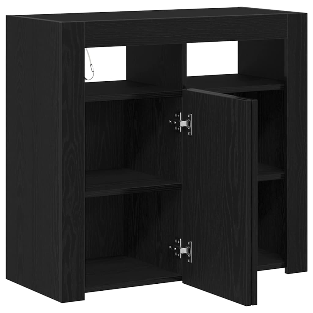 Console table Black 80 x 35 x 75 cm Engineered wood