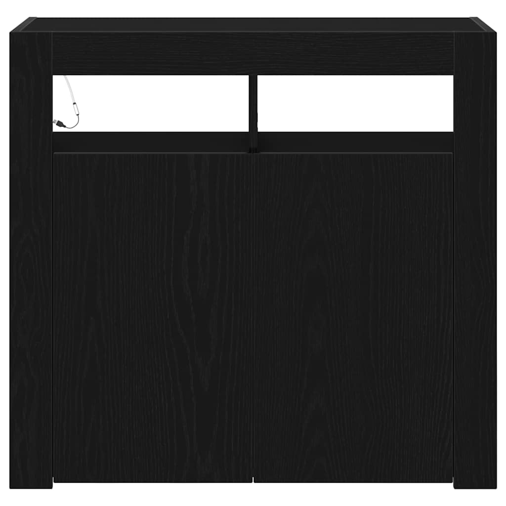 Console table Black 80 x 35 x 75 cm Engineered wood