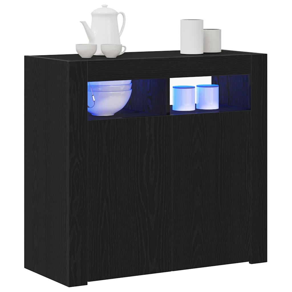 Console table Black 80 x 35 x 75 cm Engineered wood
