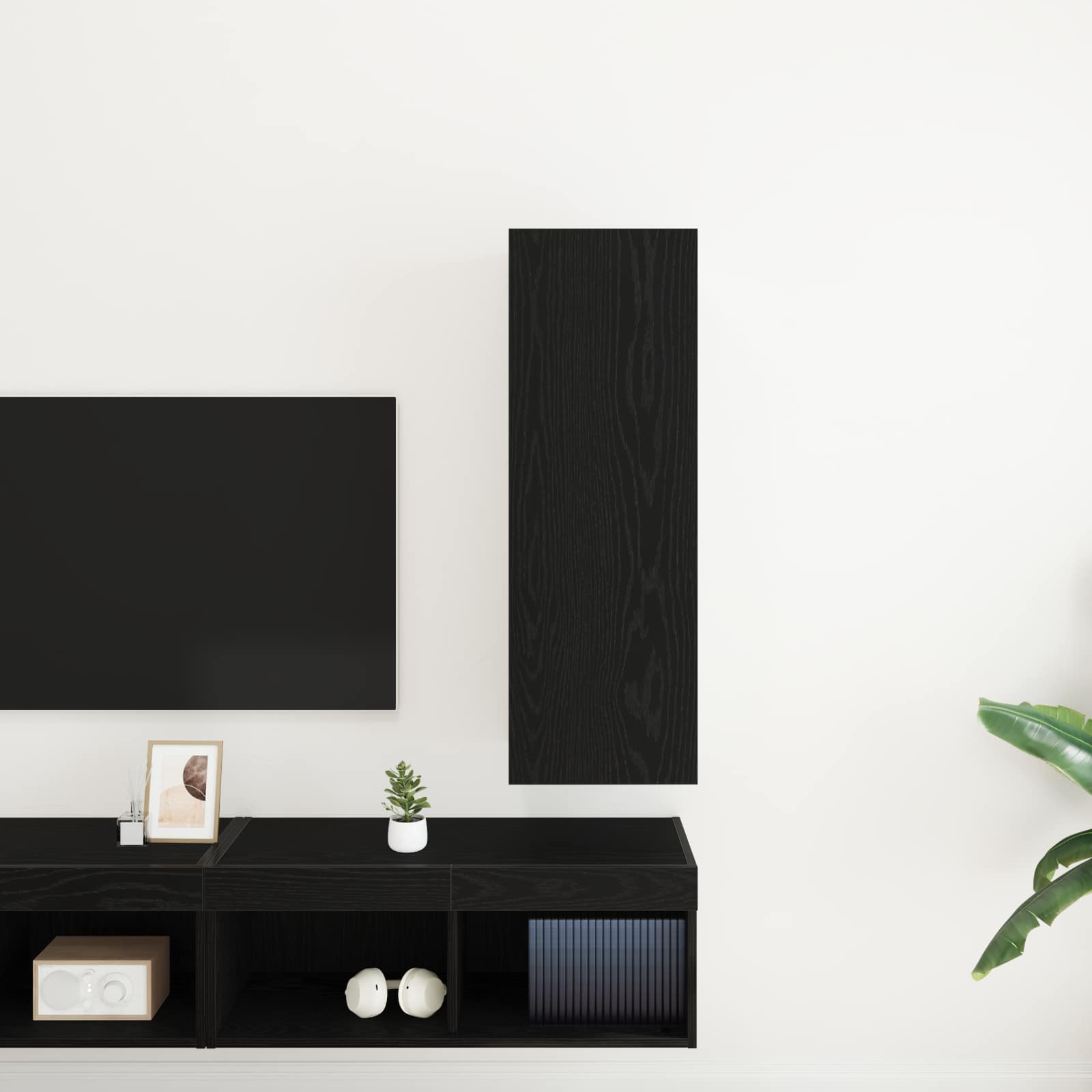 Sienas TV statīvs Melns ozols 30,5 x 30 x 90 cm