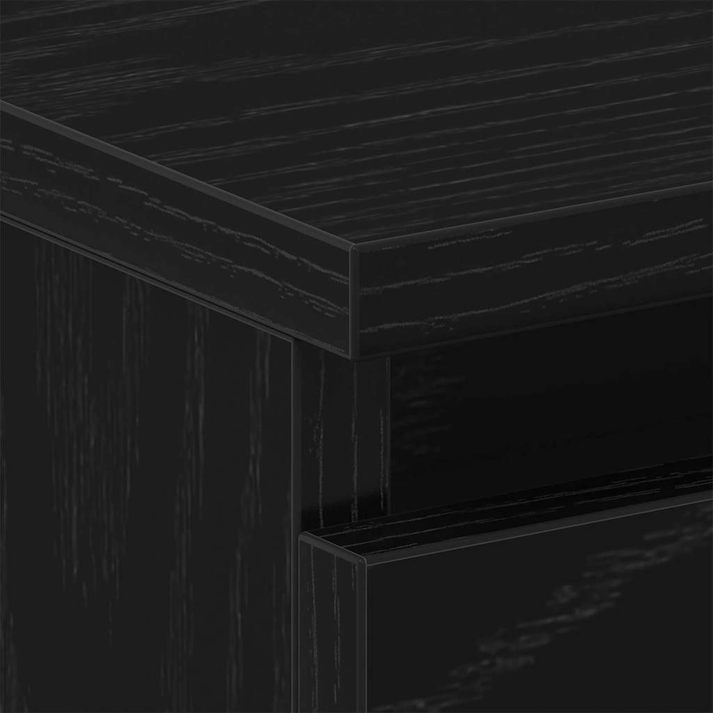 Nightstand with Drawer Black oak 40 x 30 x 39 cm