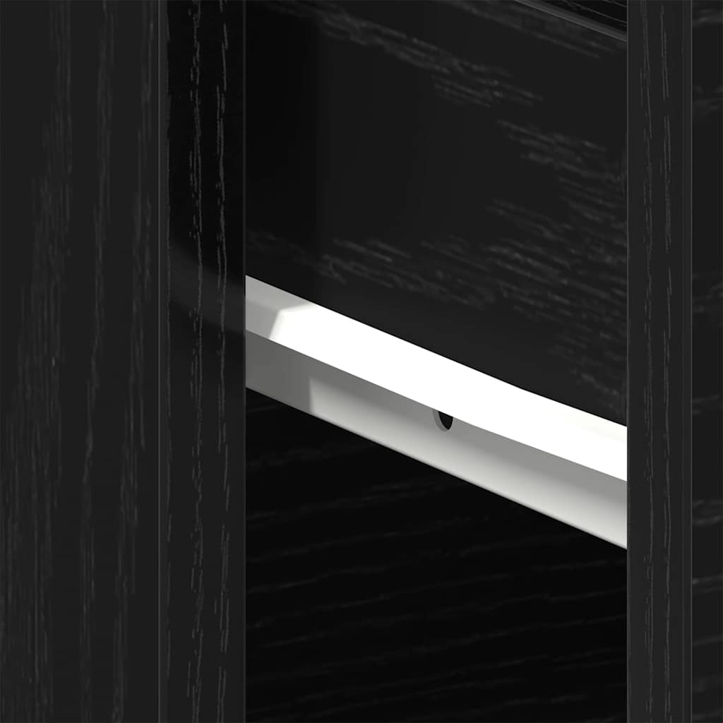 Nightstand with Drawer Black oak 40 x 30 x 39 cm