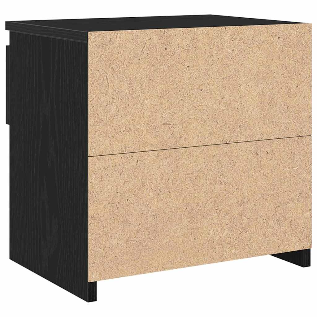 Nightstand with Drawer Black oak 40 x 30 x 39 cm