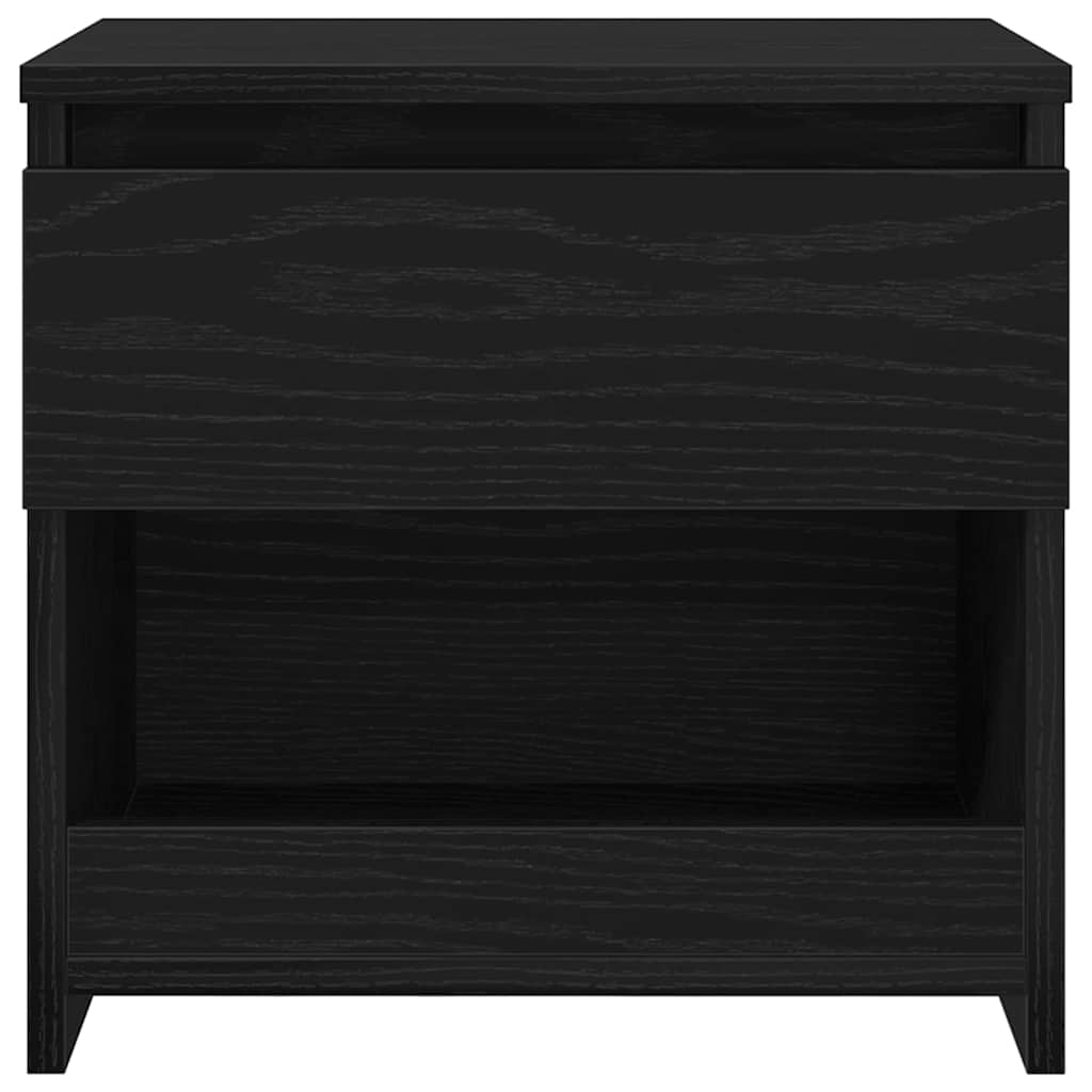 Nightstand with Drawer Black oak 40 x 30 x 39 cm