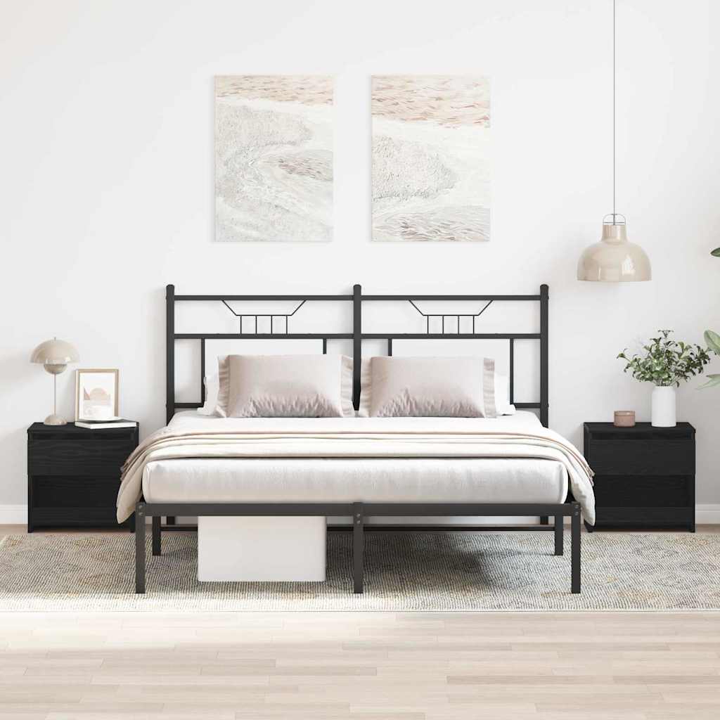 Nightstands 2 pcs Black oak 40 x 30 x 39 cm