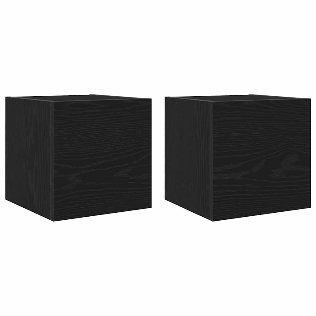 Televizoriaus spintelė 2 pcs Juodas ąžuolas 30,5 x 30 x 30 cm