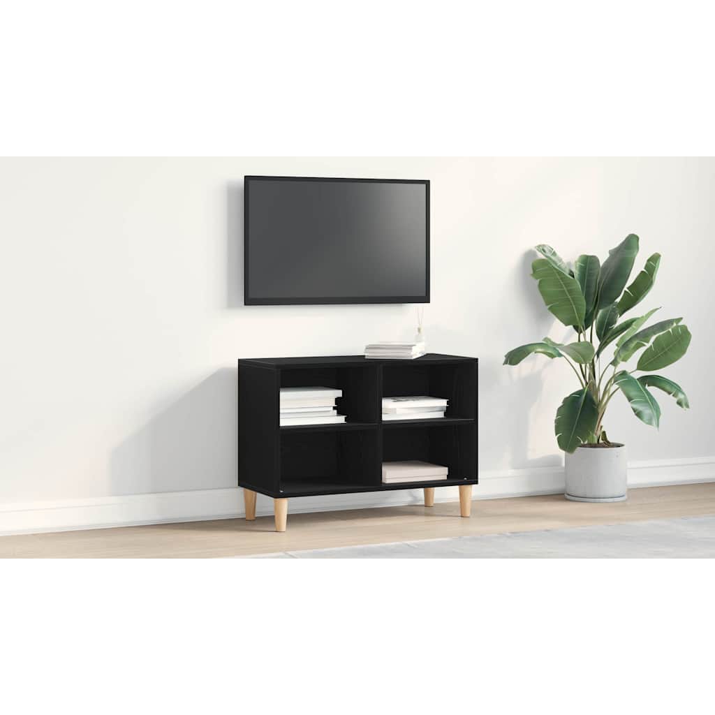 Televizoriaus spintelė Juoda 69.5 x 30 x 50 cm Apdirbta mediena