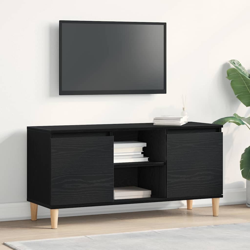TV skapītis Melns 102 x 35 x 50 cm Apstrādāta koksne