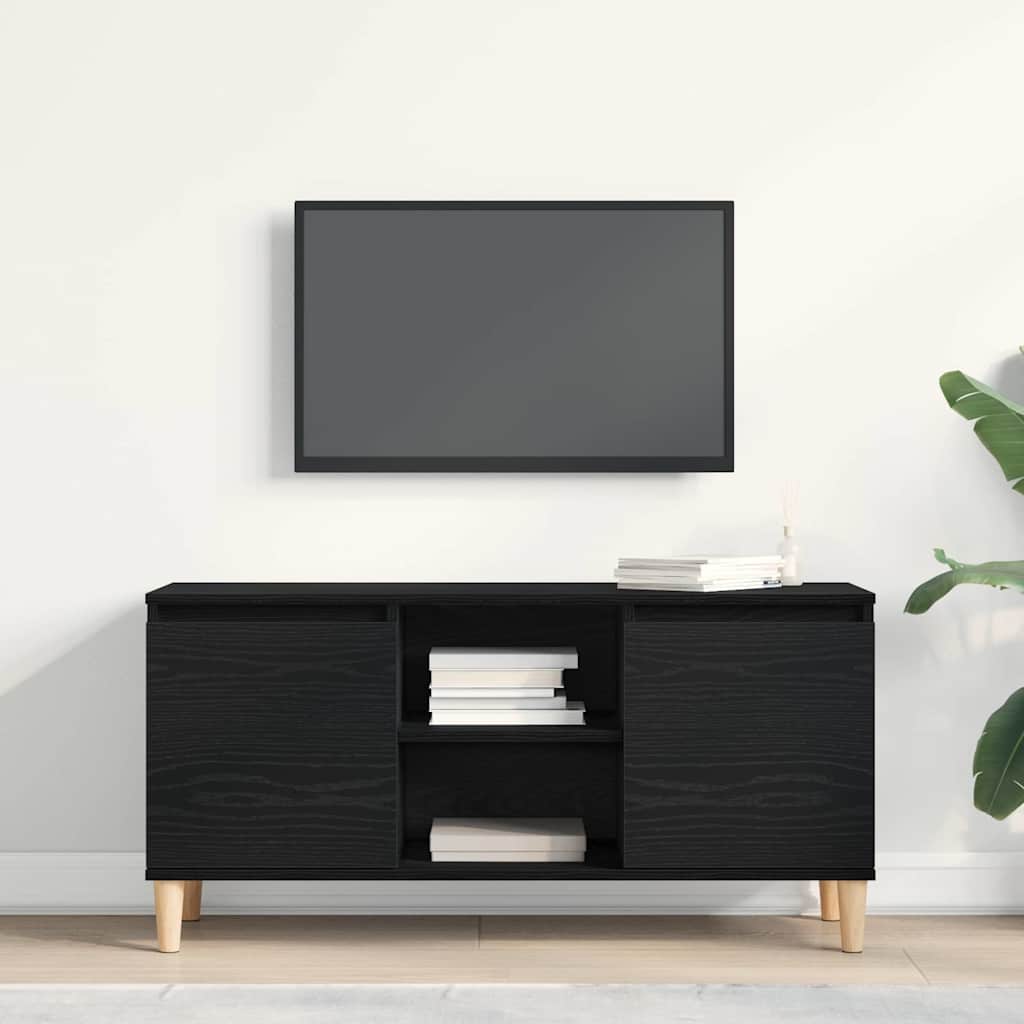 TV skapītis Melns 102 x 35 x 50 cm Apstrādāta koksne
