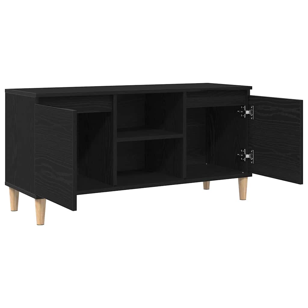 TV skapītis Melns 102 x 35 x 50 cm Apstrādāta koksne