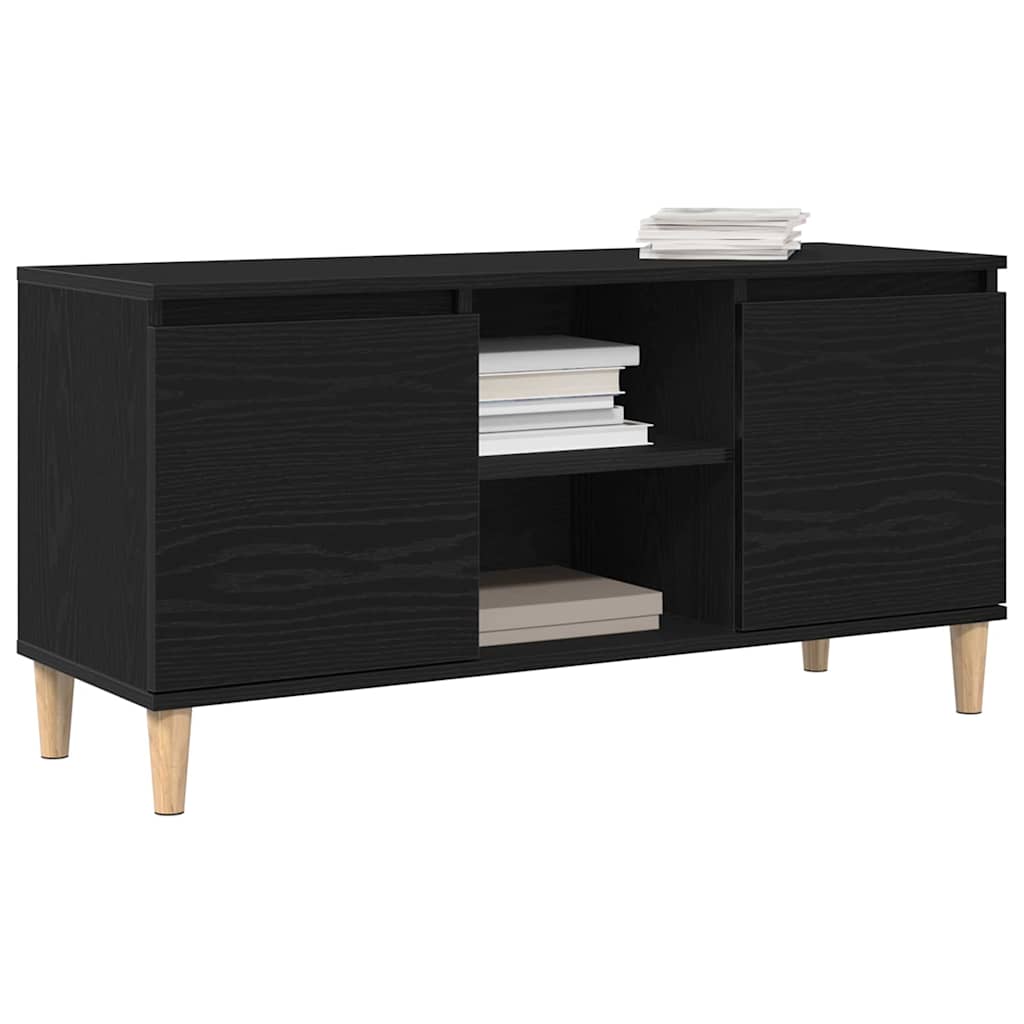TV skapītis Melns 102 x 35 x 50 cm Apstrādāta koksne