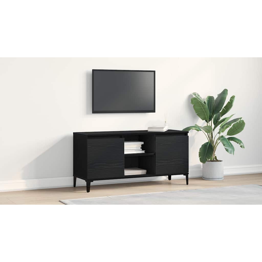 TV skapītis Melns 102 x 35 x 50 cm Apstrādāta koksne