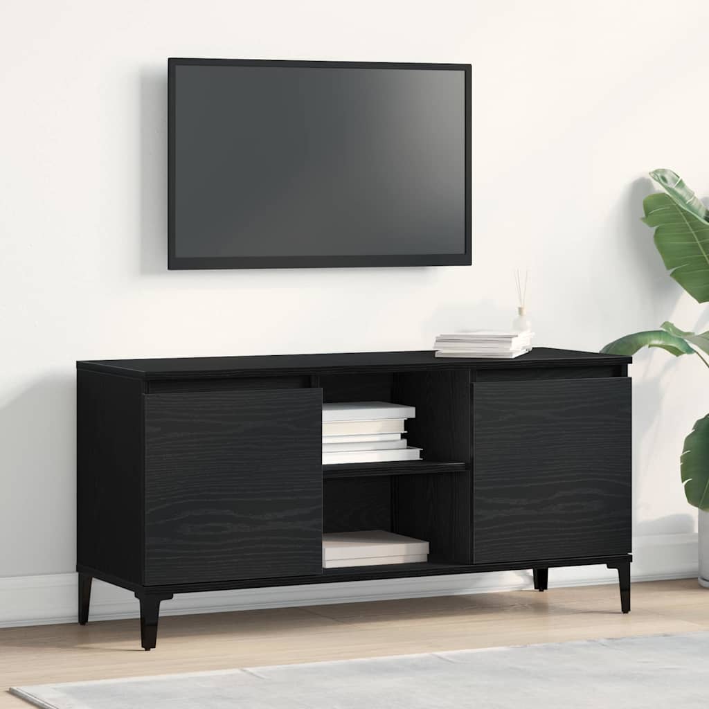 TV skapītis Melns 102 x 35 x 50 cm Apstrādāta koksne