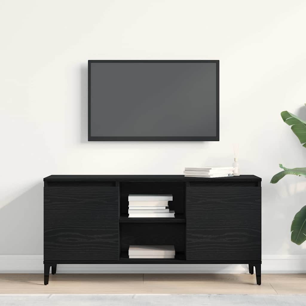 TV skapītis Melns 102 x 35 x 50 cm Apstrādāta koksne